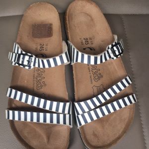 Striped birkenstocks